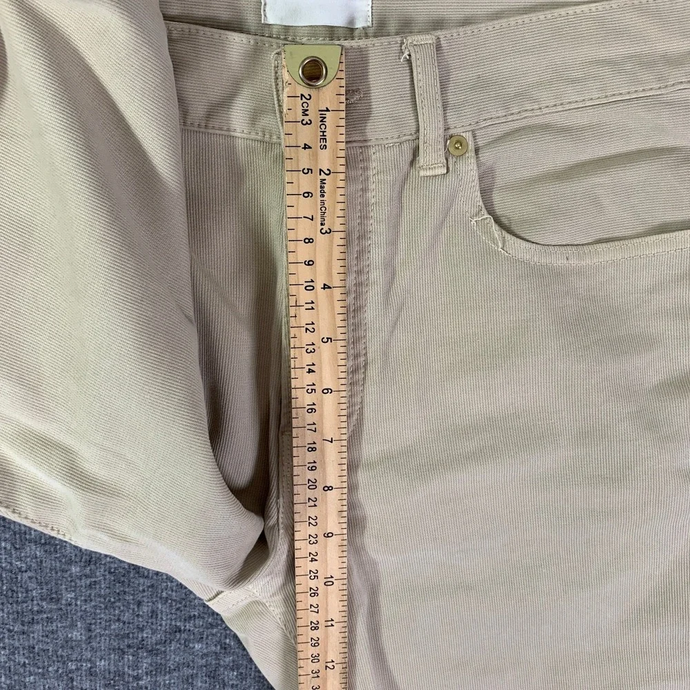 Sid Mashburn Pants Men 34x28 Slim Straight 5 Pocket Trousers Beige Italy Button